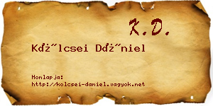 Kölcsei Dániel névjegykártya