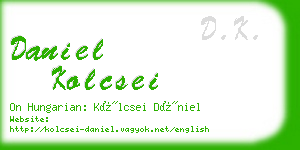 daniel kolcsei business card